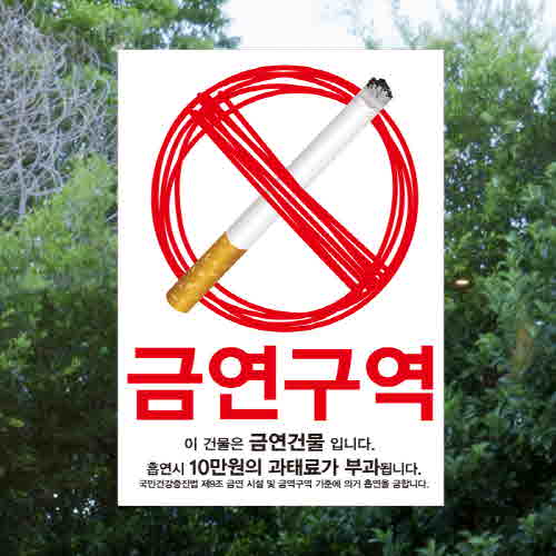(SMC-137) 금연스티커_러프 금연구역 포스터 /흡연금지