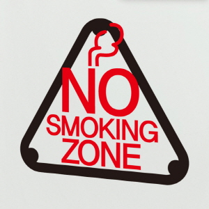 (SMP-018) 금연스티커_심볼 삼각형 라운드 NO SMOKING ZONE