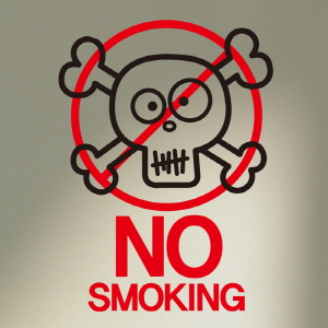 (SMP-042) 금연스티커_심볼 해골 NO SMOKING