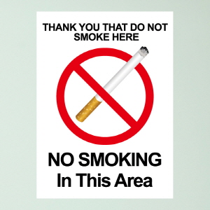 (SMC-050) 금연스티커_사인 NO SMOKING IN THIS AREA(칼라)