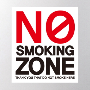 (SMC-058) 금연스티커_사인 NO SMOKING ZONE(칼라)