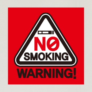 (SMC-064) 금연스티커_사인 NO SMOKIN WARNING(칼라)