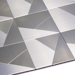 점착식 알미늄 메탈타일 모자이크사각 100mm (HMT99303) /알루미늄타일/스틸타일