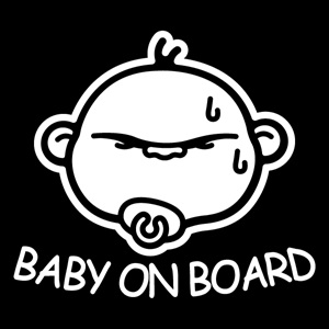 그래픽스티커 (LSC-202) 자동차스티커_쭈쭈_Baby on Board 자동차스티커/초보운전/아기가타고있어요/아이