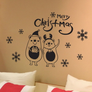 아기곰들의 크리스마스 (ck876) 눈꽃스티커
