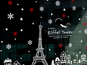 je-483 에펠탑의 크리스마스 풍경 Ver.1/크리스마스스티커