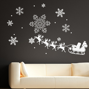 그래픽스티커 ig071-눈내리는 크리스마스의 야경(대)