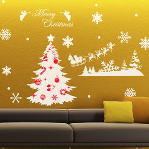 그래픽스티커 ig075-크리스마스 산타마을의 풍경