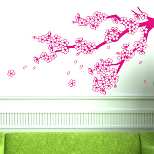 그래픽스티커 ij072-봄바람타고 흩날리는 벚꽃