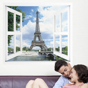 뮤럴시트지 ip290-에펠탑이보이는세느강의풍경